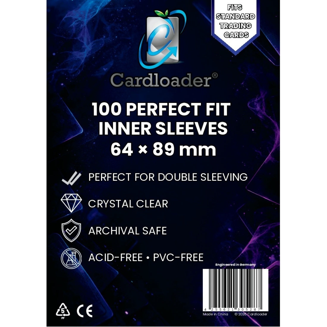 Cardloader® Inner Card Sleeves Clear | 100 Sleeves (64 × 89 mm)