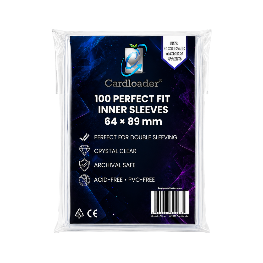 Cardloader clear inner card sleeves 64 × 89 mm, pack of 100