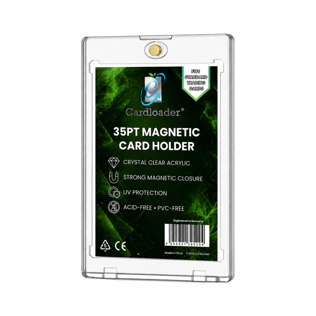 Cardloader 35PT magnetic card holder for standard trading cards with UV protection
