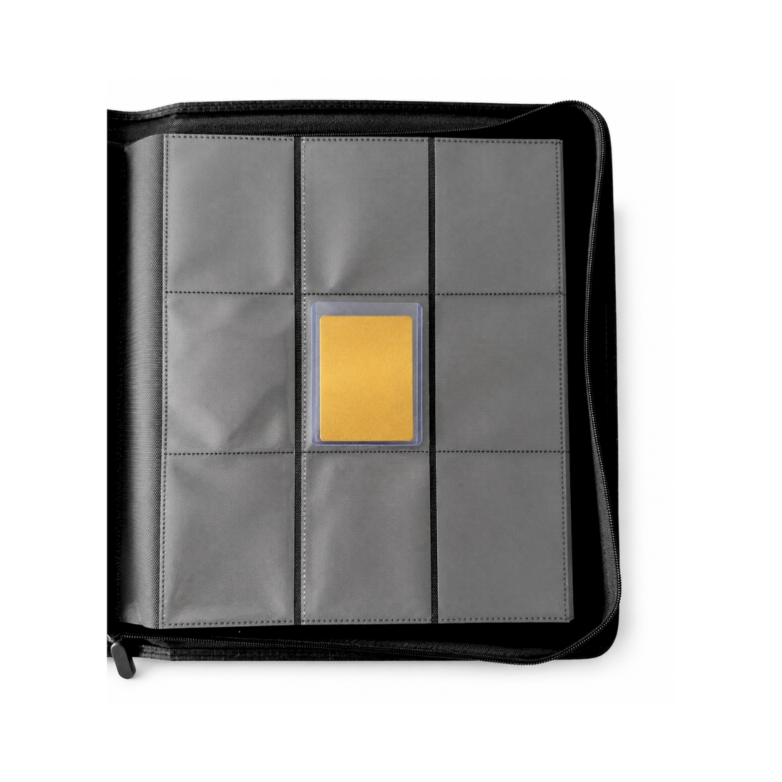Cardloader Toploader Album with zipper for 216 cards in toploaders with card in toploader
